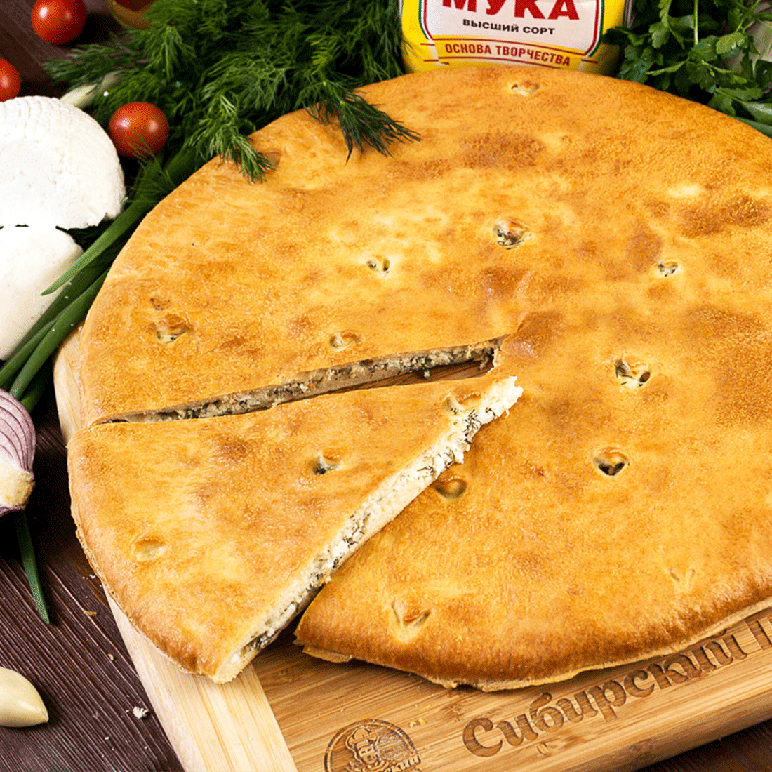 Осетинский пирог с зеленью и сыром: рецепт с фото